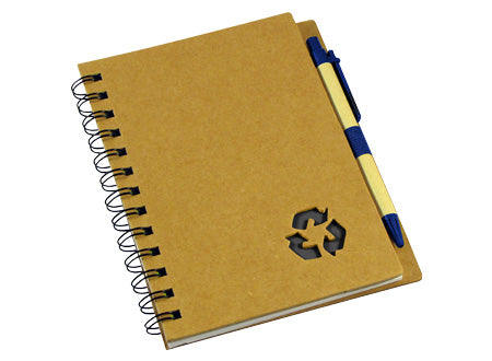 Cuaderno de estilo ecológico con cubiertas rígidas hechas de cartón reciclado . Set de 25  unidades