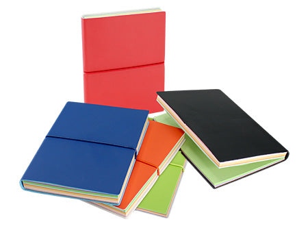 Libreta de notas "High Class" con elegante cubierta de PU en diversos colores - Set de 12 unidades