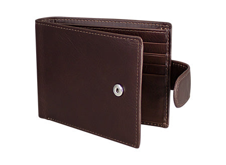 Billetera Dexuly de Cuero Natural en tono Marrón. Pack de 6 Unidades