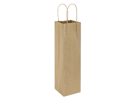 Bolsa de Papel 120g/m2, para vino. Medidas 10 x 35 x 10 cm. Pack 12 unidades