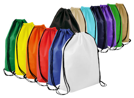 Mochila Unicolor tipo Morral de TNT. Tamaño:34 x 44 cm. Set de 50 unidades