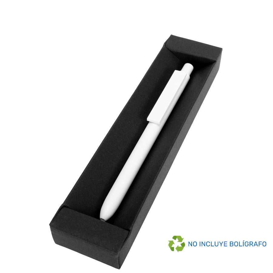 Estuche Porta-Lápiz o Bolígrafo, en cartón negro. PACK DE 100 UNIDADES