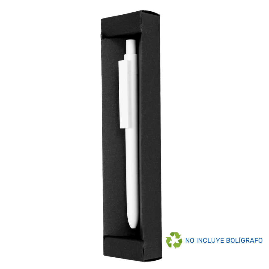 Estuche Porta-Lápiz o Bolígrafo, en cartón negro. PACK DE 100 UNIDADES