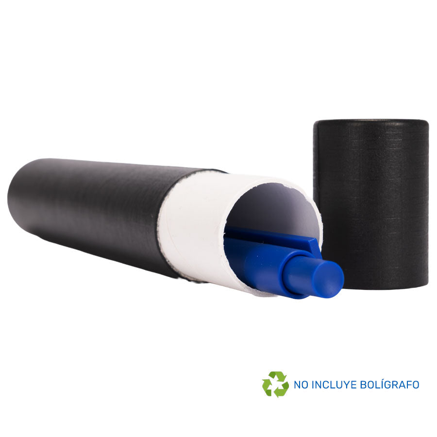 Tubo Porta-Lápiz o Bolígrafo, en cartón forrado negro. PACK de 100 UNIDADES