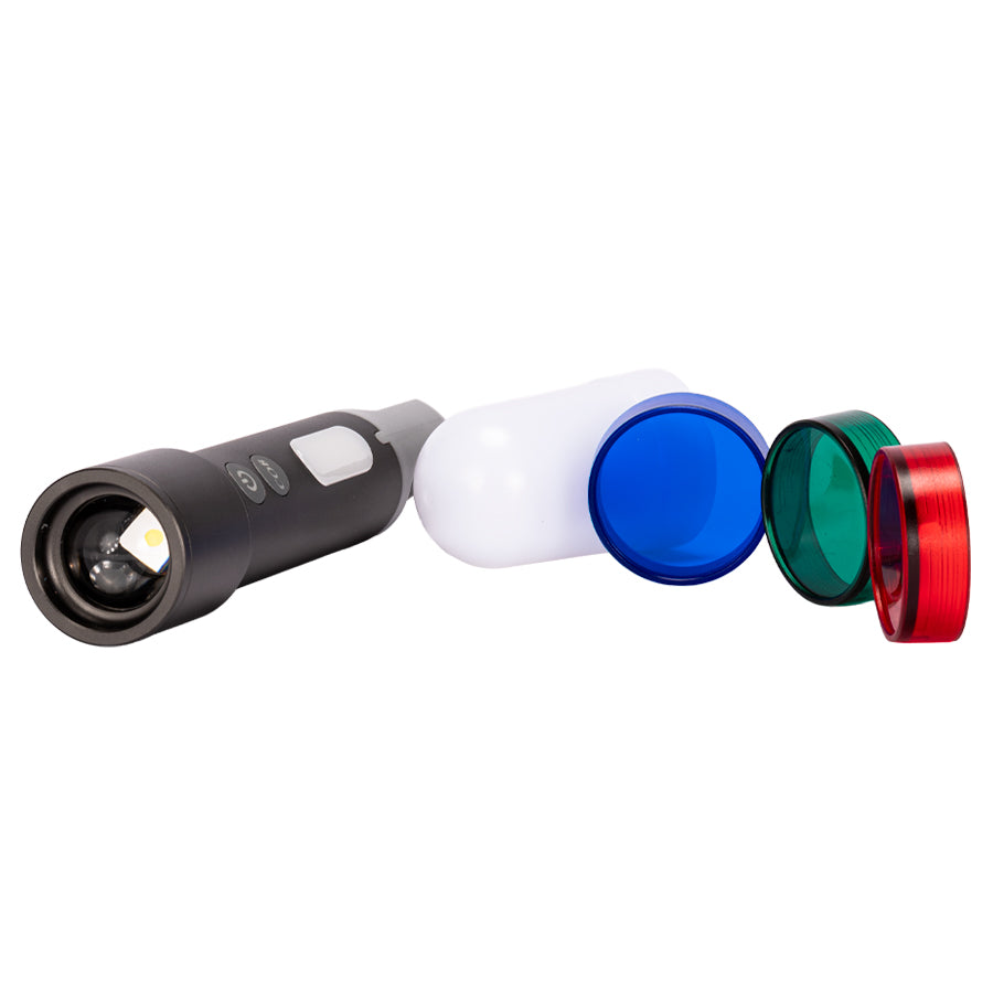 USB Linterna Táctica y lámpara recargable "HOOK" 15-en-1. PACK DE 6 UNIDADES