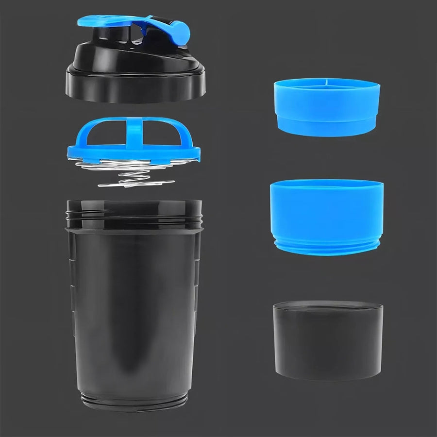 Vaso Gym para batidos proteína "SHAKE", con 4 compartimentos. PACK 50 Unidades