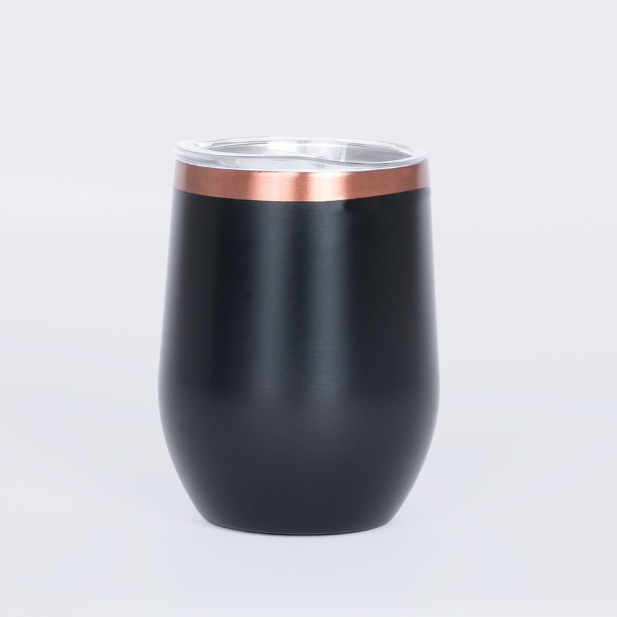 Vaso térmico negro/encobrizado "LEEDS" 350cc. PACK 100 unidades