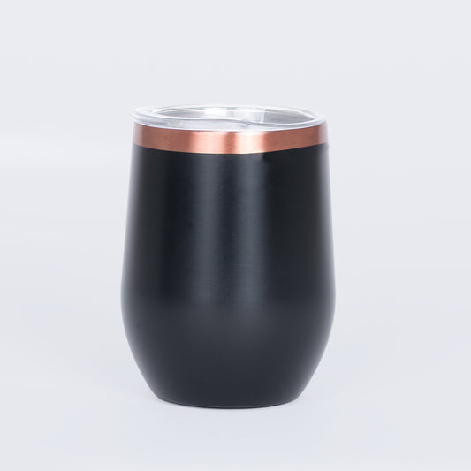 Vaso térmico negro/encobrizado "LEEDS" 350cc. PACK 100 unidades