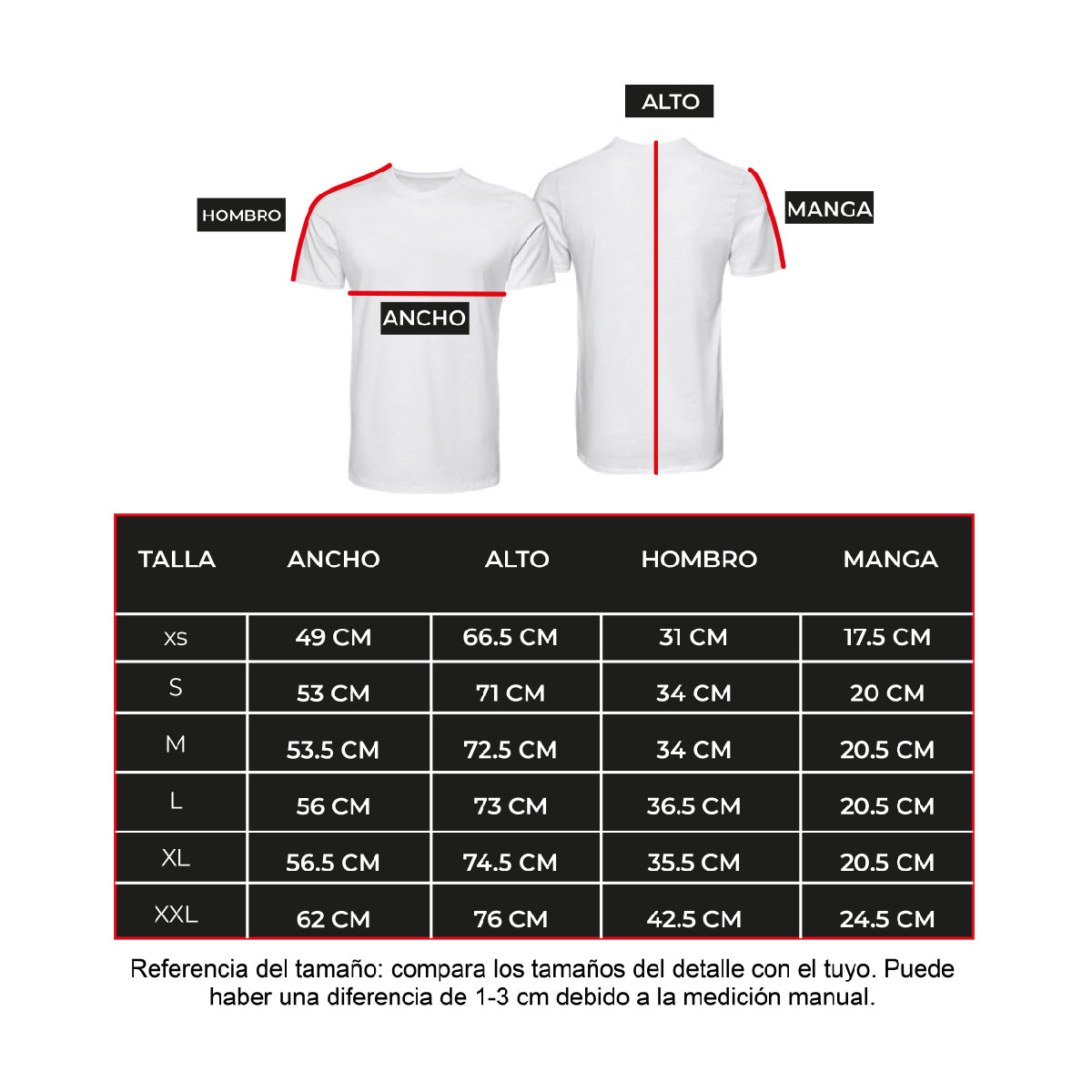 Polera Manga Corta Hombre de Algodón