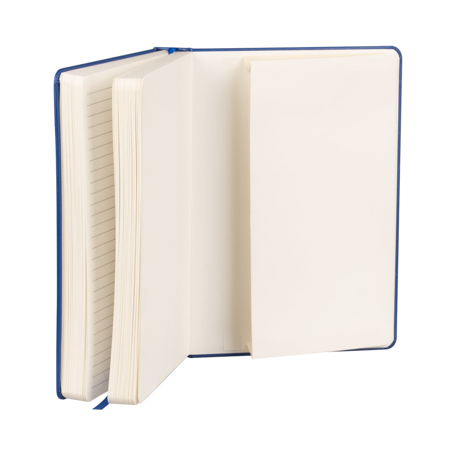 Cuaderno "ROMA" con tapa dura de Eco-Cuero y 196 hojas lineadas amarillas