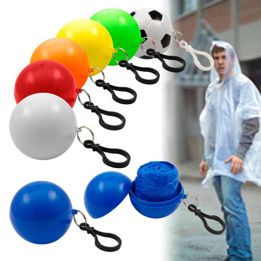 Capa de Agua (Poncho) comprimido en pelota plástica desmontable. Pack de 24 unidades