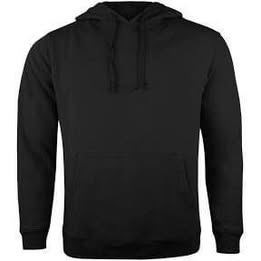 Poleron negro estilo canguro unisex