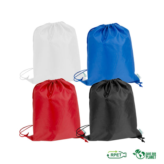 Mochila tipo Morral en tela RPET. PACK 30 UNIDADES