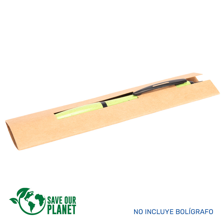 Estuche Porta-Lápiz o Bolígrafo, en cartón reciclado. PACK de 1000 UNIDADES