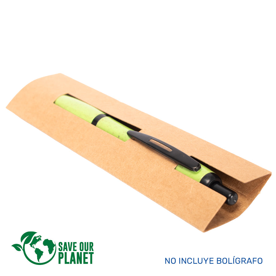 Estuche Porta-Lápiz o Bolígrafo, en cartón reciclado. PACK de 1000 UNIDADES