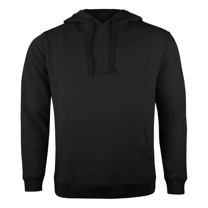 Poleron negro estilo canguro unisex